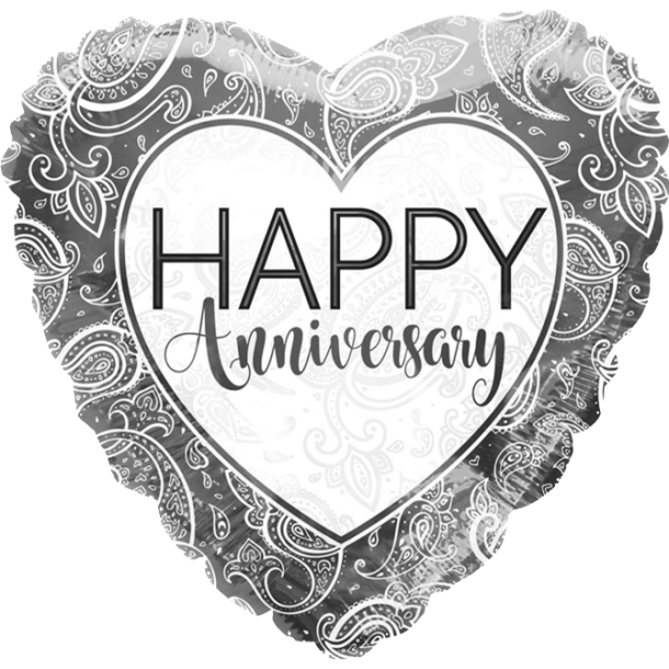 Helium Ballon Happy Anniversary Slv