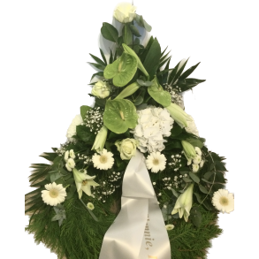 HVID/LIME BEGRAVELSES KRANS 