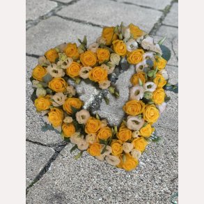 GUL/HVID OASIS HJERTE